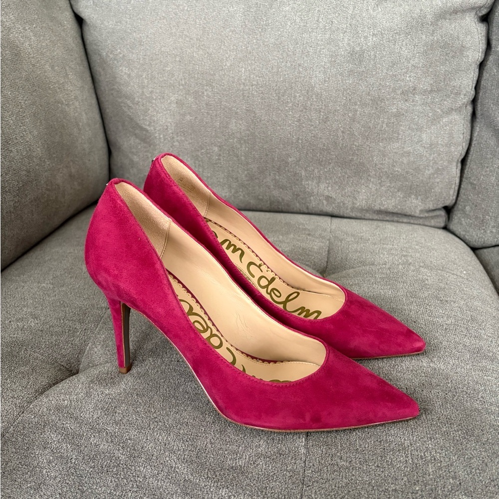 Sam Edelman Fuchsia Suede Heels